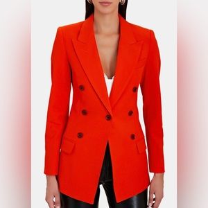 Smythe Double Breasted Blazer in Poppy